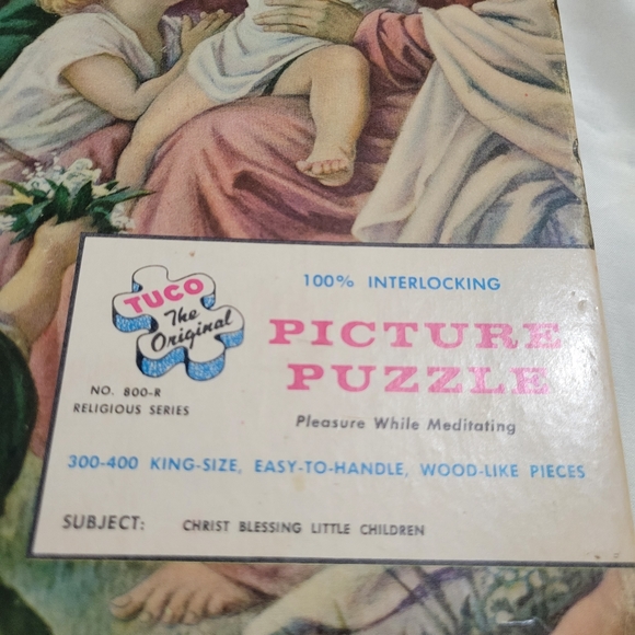 Tuco Picture Puzzle, Christ Blessing Little Children, 1961, Complete - Picture 2 of 9
